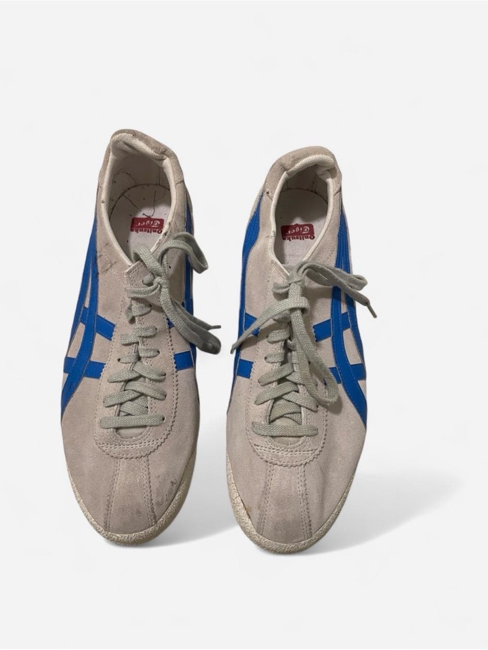 Onitsuka Tiger Mexico 66 gray Suede Sneakers with Blue Stripes